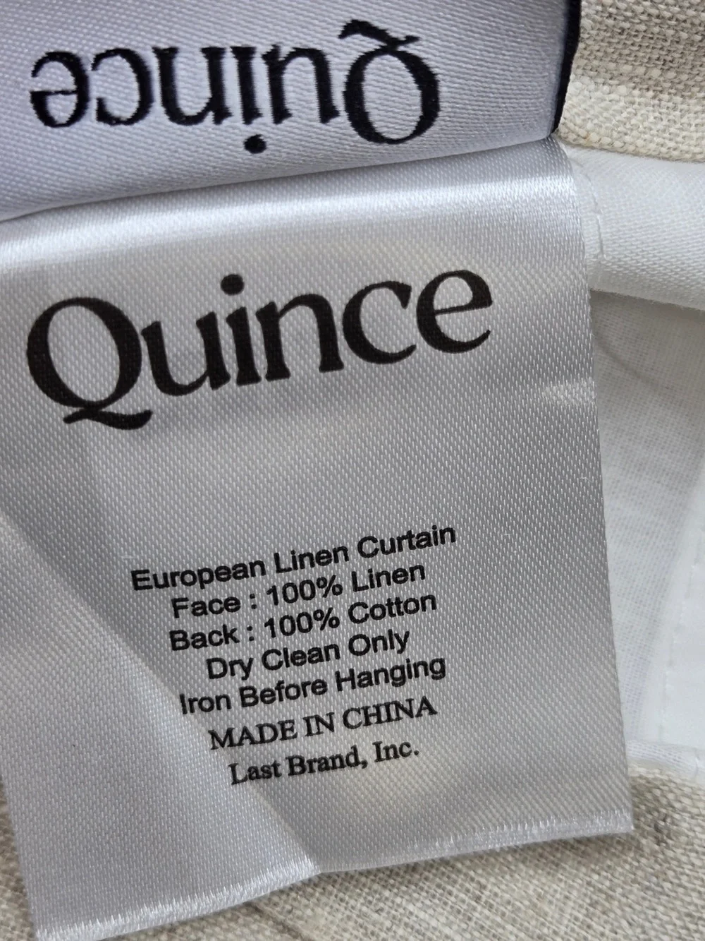 NWT QUINCE Set Of 2 48x108 European Linen Curtains Flax 0046